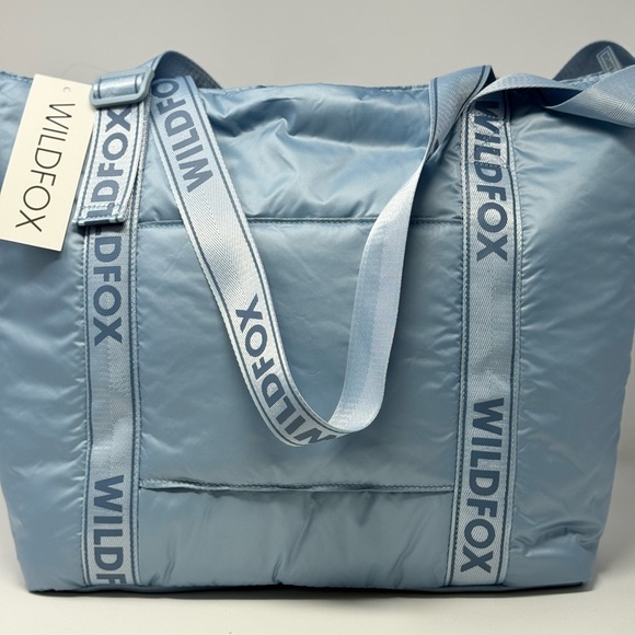 Brand New SEALED Wildfox Blue Puffy Tote Overnight Bag Diaper Beach GREAT GIFT - Picture 2 of 8